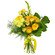 Yellow bouquet of roses and chrysanthemum. Amsterdam
